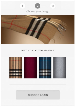 Burberry’s Interactive Scarf Personalizer Email